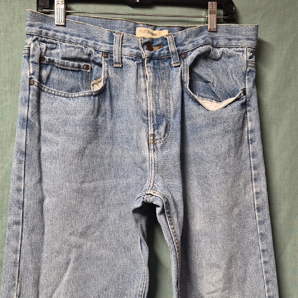 Mens Ruff Hewn Light Blue Relaxed Jeans Pre-owned 32x32